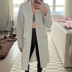 Babaton Light Gray Knit Cardigan